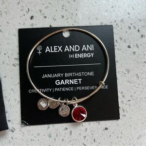Alex and Ani Red and Silver Charm Bracelets
